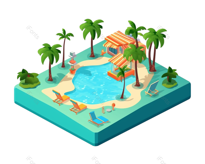 夏天图片,海洋元素,抽象PNG,设计元素免抠素材